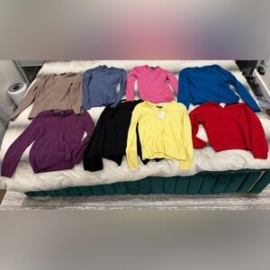 Lot of 8 100% CASHMERE Sweaters - Saks 5th, Lord & Taylor, Charter Club